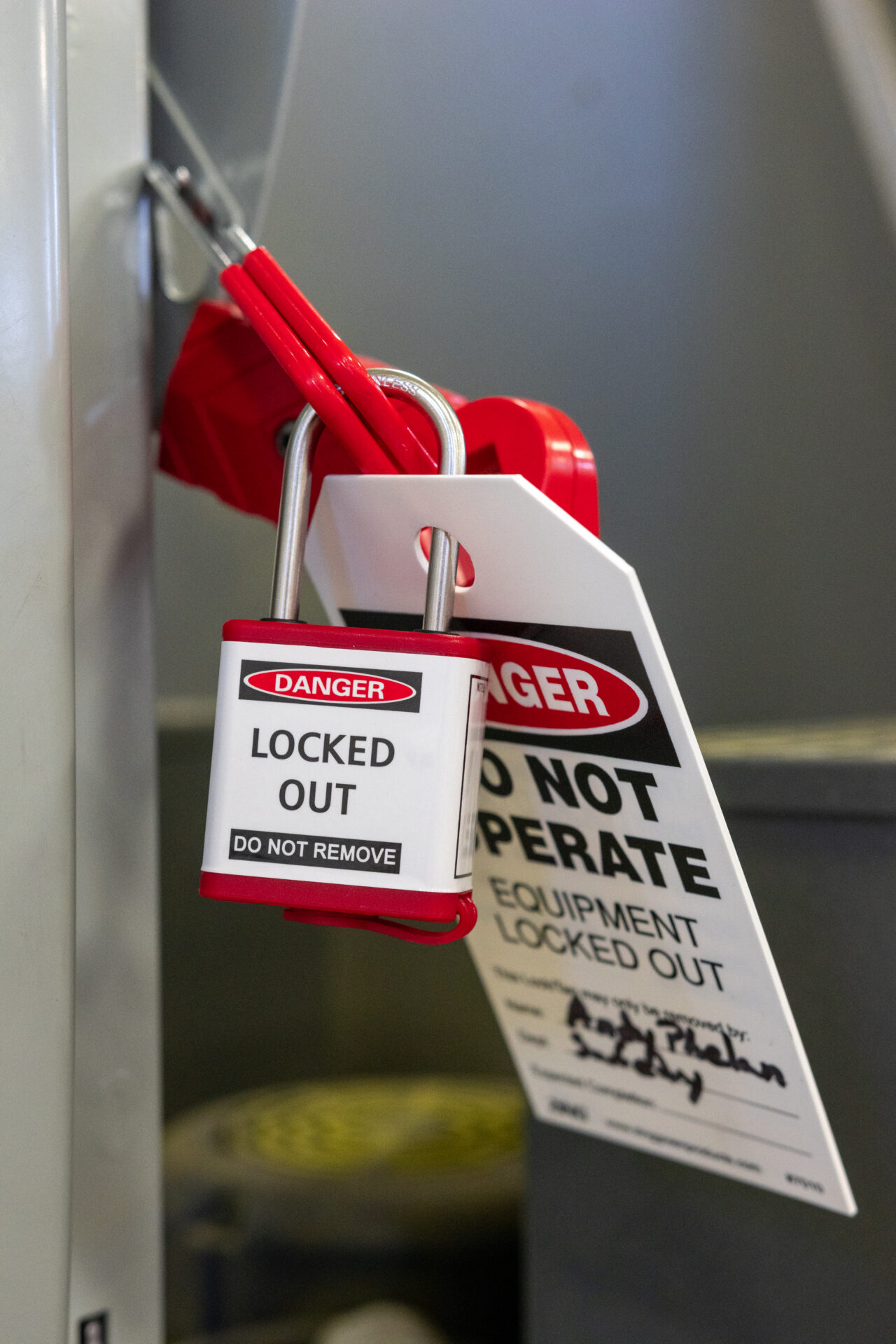 LOTO tag and lock - equipment for mastering safety with lockout tagout procedures