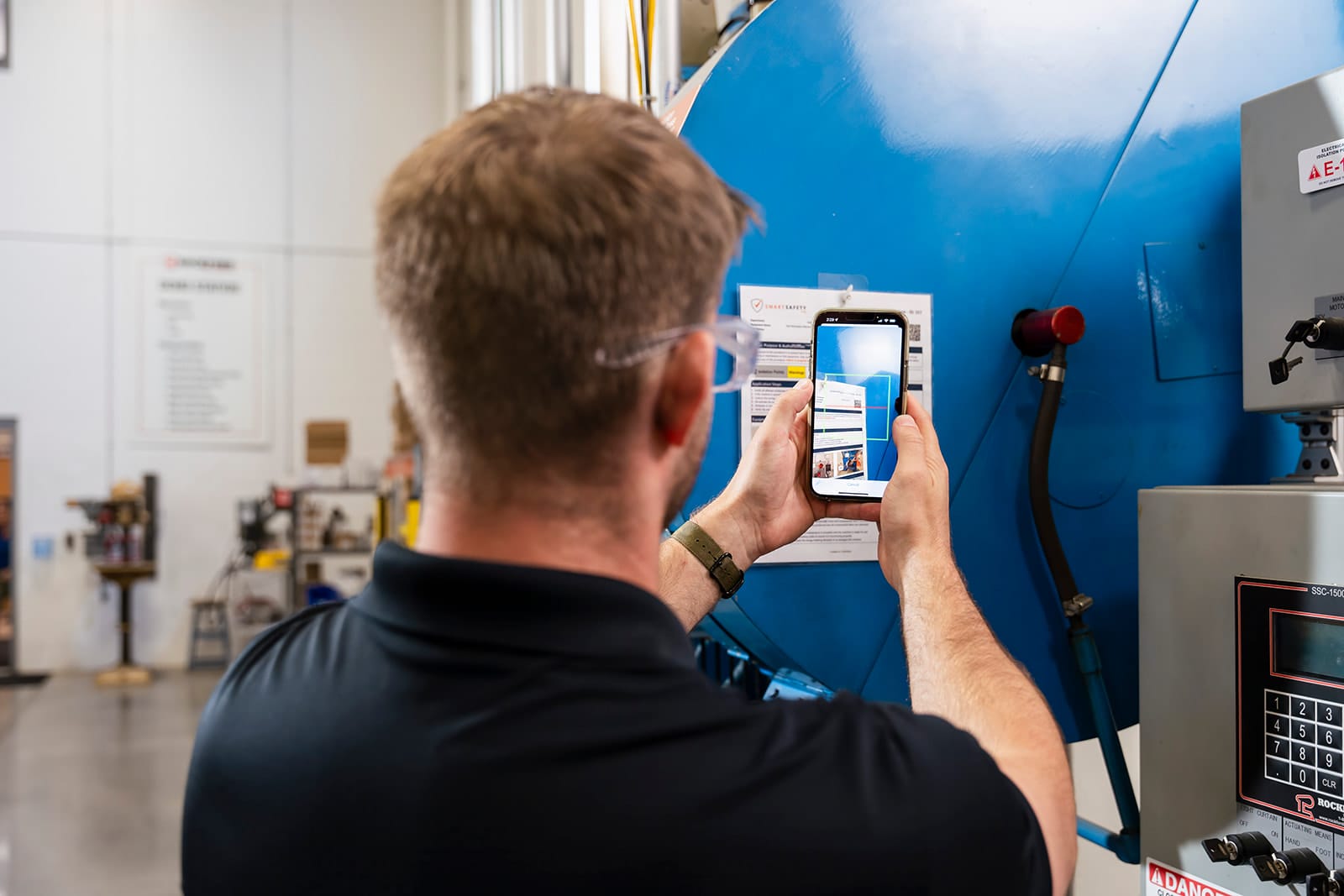 Safety Consultant LOTO using software to perform periodic inspections